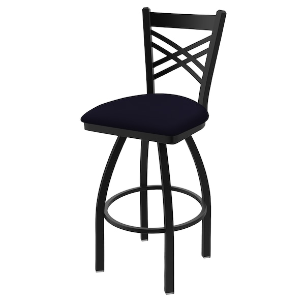 25" Swivel Counter Stool, Black Wrinkle, Canter Twilight Seat